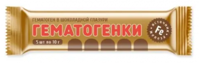 Купить гематоген в шоколадной глазури 10г, 5шт бад в Нижнем Новгороде