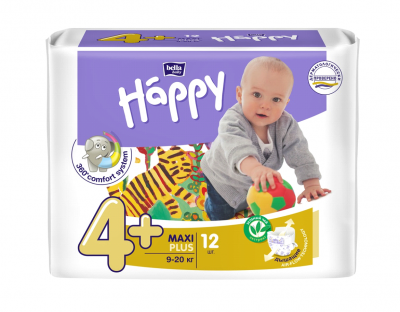 Купить bella baby happy (белла) подгузники 4+ макси+ 9-20кг 12 шт в Нижнем Новгороде