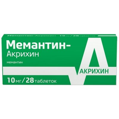 Купить мемантин, таблетки, покрытые пленочной оболочкой 10мг, 28 шт в Нижнем Новгороде