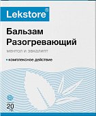 Купить lekstore (лекстор), бальзам для тела с ментолом и эвкалиптом с разогревающим эффектом, банка 20г в Нижнем Новгороде