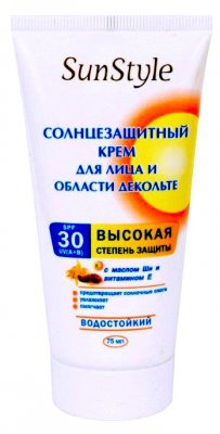 Купить сан стайл, крем солнцезащитный для лица и декольте spf30, 75мл в Нижнем Новгороде
