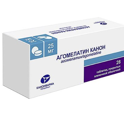 Купить агомелатин канон, таблетки покрытые пленочной оболочкой 25мг, 28 шт в Нижнем Новгороде