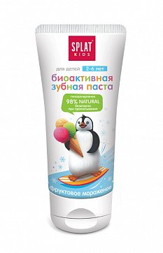 Сплат (Splat) зубная паста для детей Кидс 2--6лет фруктовое мороженое 50мл