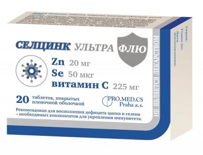 Купить селцинк ультра флю, таблетки 20 шт бад в Нижнем Новгороде