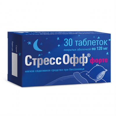 Купить стрессофф форте, таблетки покрытые оболочкой 120мг, 30шт в Нижнем Новгороде