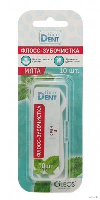 Купить таймдент (timedent) флосс-зубочистки мята 10 шт в Нижнем Новгороде