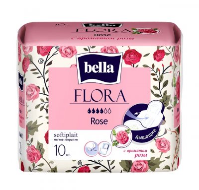 Купить bella (белла) прокладки flora с ароматом розы 10 шт в Нижнем Новгороде