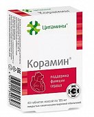 Купить цитамины корамин, таблетки покрытые кишечно-растворимой оболочкой массой 155мг, 40 шт бад в Нижнем Новгороде