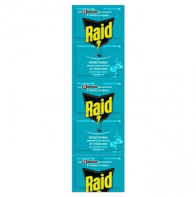 Купить рейд (raid) пластины от комаров эвкалипт, 10 шт в Нижнем Новгороде