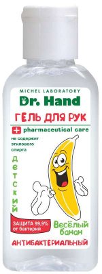 Купить доктор хэнд, гель д/рук антибакт. дет. веселый банан, 50мл (николь ооо, россия) в Нижнем Новгороде