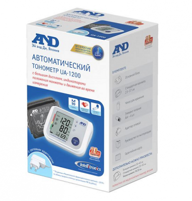 Купить тонометр автоматический a&d (эй энд ди) ua-1200, с адаптером и большим дисплеем в Нижнем Новгороде