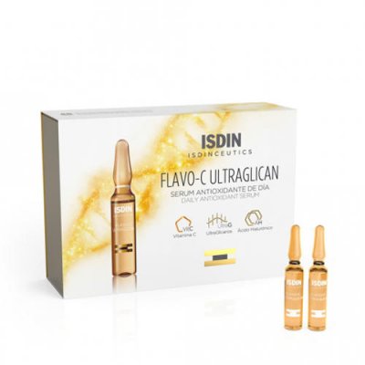 Купить isdin isdinceutics (исдин) сыворотка для лица дневная flavo-c melatonin, ампулы 2мл, 10шт в Нижнем Новгороде