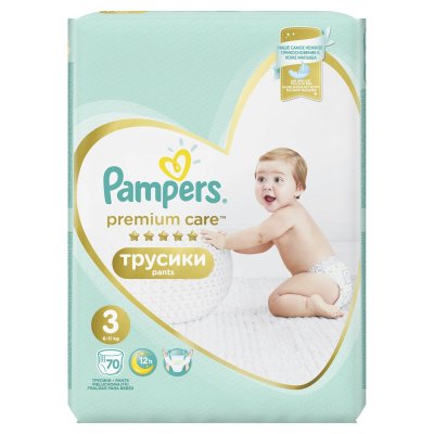 Купить pampers premium care (памперс) подгузники-трусы 3 миди 6-11кг, 70шт в Нижнем Новгороде