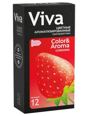 Купить viva (вива) презервативы ароматизированные цветные 12шт в Нижнем Новгороде