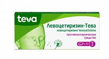 Купить левоцетиризин-тева, таблетки покрытые пленочной оболочкой 5 мг, 30 шт от аллергии в Нижнем Новгороде