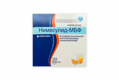 Купить нимесулид-мбф, гранулы для приготовления суспензии для приема внутрь 100мг, пакет 2г 20шт в Нижнем Новгороде