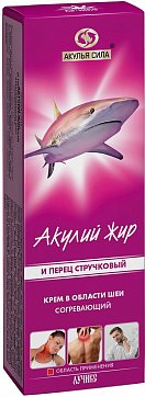 Акулья сила Акулий жир крем согревающий в области шеи с Перецем стручковым, 75мл