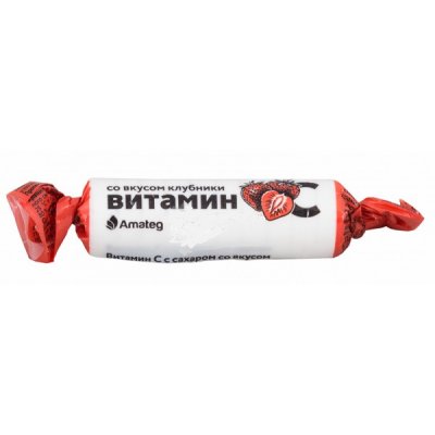 Купить витамин с+сахар, тбл клубника №10 крутка_бад (аматег одо, беларусь) в Нижнем Новгороде