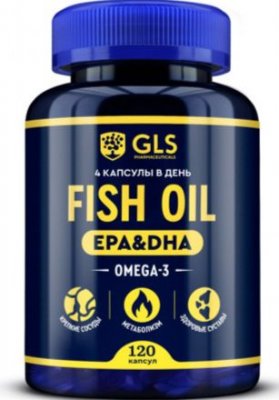 Купить gls (глс) омега-3 fish oil, капсулы массой 720мг, 120 шт бад в Нижнем Новгороде