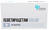 Купить леветирацетам, таблетки, покрытые пленочной оболочкой, 500мг, 60 шт в Нижнем Новгороде