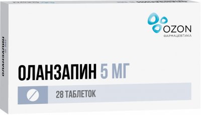 Купить оланзапин, таблетки, покрытые пленочной оболочкой 5мг, 28 шт в Нижнем Новгороде