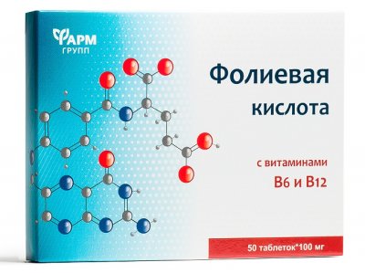 Купить фолиевая кислота с витамином в12, в6, таблетки 50 шт бад в Нижнем Новгороде