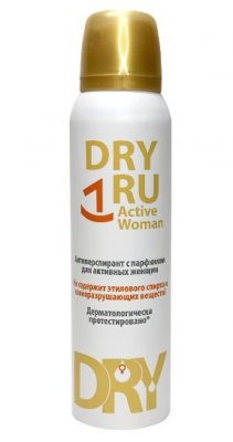 Купить драй ру (dry ru) active woman антиперспирант с парфюмом для активных женщин, аэрозоль 150мл в Нижнем Новгороде