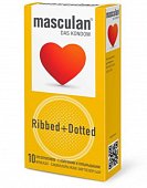 Купить masculan (маскулан) презервативы с колечками и пупырышками ribbed+dotted 10 шт в Нижнем Новгороде