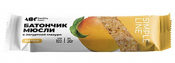 Батончик-мюсли манго в йогуртовой глазури ABC Healthy Food 30г