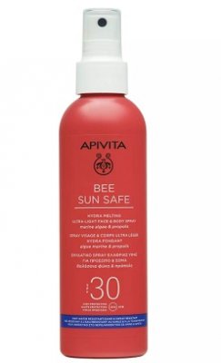 Купить apivita (апивита) bee sun safe спрей для лица и тела ультралегкий солнцезащитный тающий, 200 мл spf30 в Нижнем Новгороде