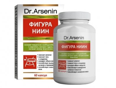 Купить фигура-ниин dr arsenin (др арсенин), капсулы 500мг 60 шт бад в Нижнем Новгороде