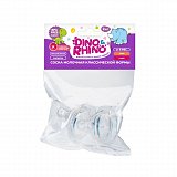 Соска молочная классической формы с Х-образным отверстием (силикон) Дино и Рино (Dino & Rhino), 2шт