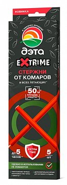 Дэта Extrime, стержни от комаров и летающих насекомых, 5 шт