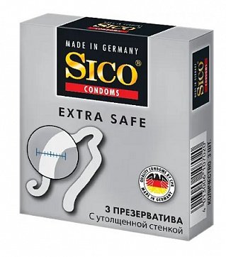 SICO (СИКО) презервативы Extra Safe с утолщенной стенкой, 3шт