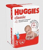 Купить huggies (хаггис) подгузники классик 3 4-9кг 16шт в Нижнем Новгороде
