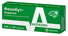 Купить фенибут-акрихин, таблетки 250мг, 20 шт в Нижнем Новгороде