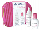 Bioderma Sensibio (Биодерма) набор: сыворотка, 30мл+мицеллярная вода, 100мл+косметичка