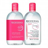 Купить bioderma sensibio (биодерма сенсибио) мицеллярная вода 500мл 2шт (-50% на 2-й продукт) в Нижнем Новгороде