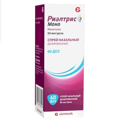 Купить риалтрис моно, спрей назальный дозированный 50мкг/доза, 60доз от аллергии в Нижнем Новгороде