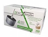 Иглы DexFine универсальные для шприц-ручек 32G (0,23мм х 4мм), 100 шт