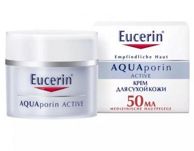 Купить eucerin aquaporin active (эуцерин) крем для лица для чувствительной и сухой кожи интенсивное увлажнение 50 мл в Нижнем Новгороде