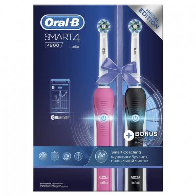 Купить oral-b (орал-би) набор: электрических зубных щеток, smart4 4900/d6015253h 2 шт в Нижнем Новгороде