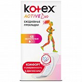 Купить kotex active deo (котекс) прокладки ежедневные экстратонкие 48шт в Нижнем Новгороде