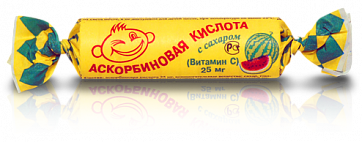 Аскорбиновая кислота с сахаром таблетки 10 шт БАД
