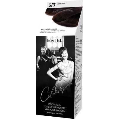 Купить estel (эстель) краска-уход для волос celebrity тон 5/7 шоколад в Нижнем Новгороде