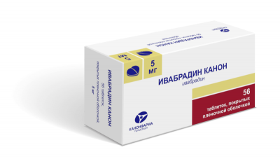Купить ивабрадин-канон, таблетки, покрытые пленочной оболочкой 5мг, 56 шт в Нижнем Новгороде