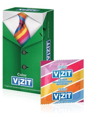 Купить vizit (визит) презервативы color цветные ароматизированные 12шт в Нижнем Новгороде