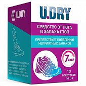 Купить u.dry дезодорант для ног пакетики 3г, 10 шт в Нижнем Новгороде