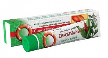 Спасательный круг, крем-бальзам для коленей имбирь, корица и хондроитин, 50г