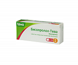 Бисопролол-Тева, таблетки, покрытые пленочной оболочкой 5мг, 30 шт